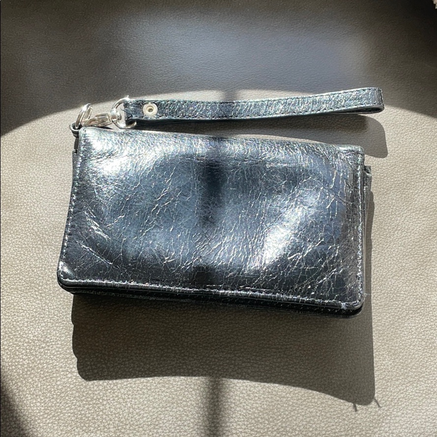 Hobo Black Leather Wristlet